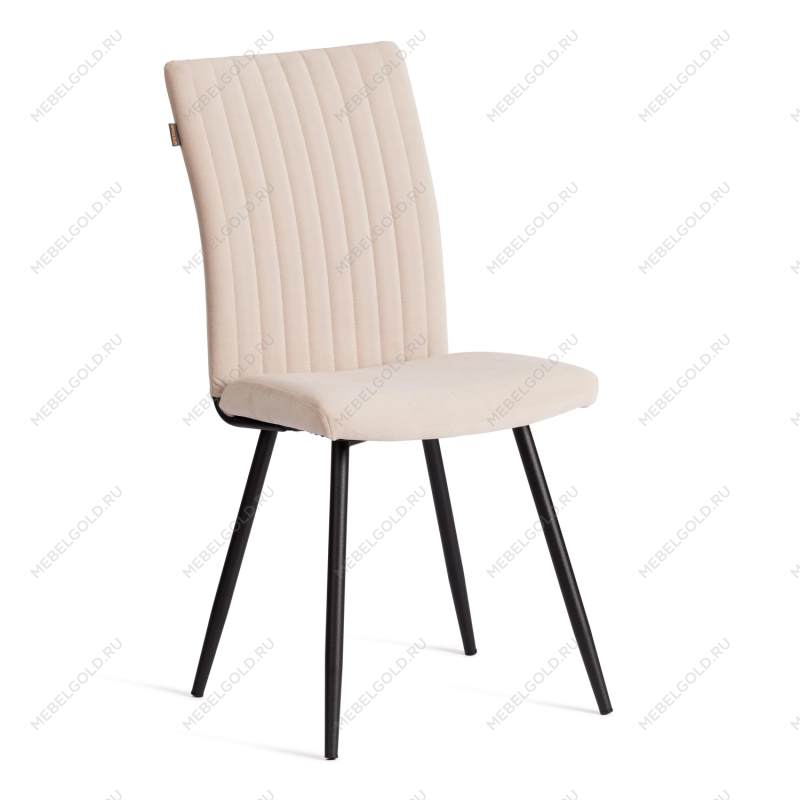 Стул обеденный Monte Carlo, TREND, флок, бежевый/черный, 7, 49х51х93 см
