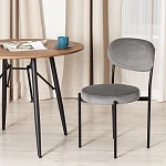 Стул REVO (mod. 7033)/1 шт. в упаковке, ткань/металл, 47х54х82 см, высота до сиденья 47 см, темно-серый barkhat 14/черный | изображение 8