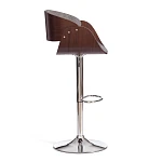 Барный стул LANDO (mod.4036), металл/дерево/ткань, 59х51х93-114 см, высота сиденья 62-83 см, серый/орех/хром, Aimcasa 28 | изображение 1