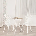 Комплект Secret De Maison Waltz of flowers (стол +2 стула), алюминиевый сплав, D60/H67, 52Х40Х89см, butter white | изображение 10