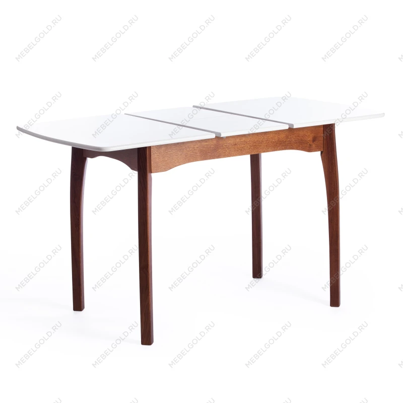 Стол CATERINA, бук, мдф, 100+30x70x75, коричневый, белый | изображение 4