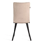 Стул обеденный La Rousse, NEW, велюр, бежевый/черный, 7, 45х55х93 см | изображение 4