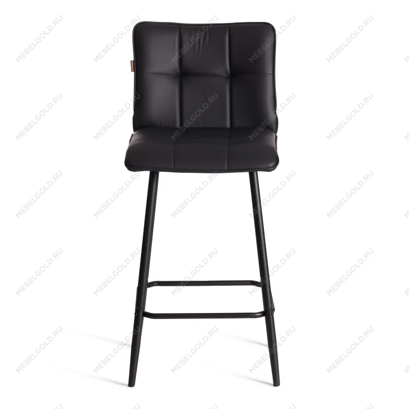 Полубарный стул Bari/Бари, экокожа, черный, 42х55х99 см | изображение 4
