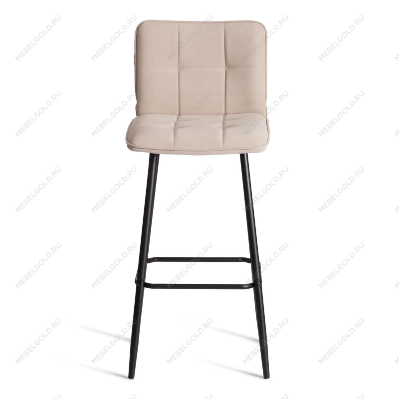 Барный стул Bari/Бари, велюр, бежевый, 7, 45х56х110 см | изображение 4