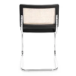 Стул MANI, дерево вяз, ротанг/ткань лен, металлический каркас, черный, 46х46х78 см | изображение 3