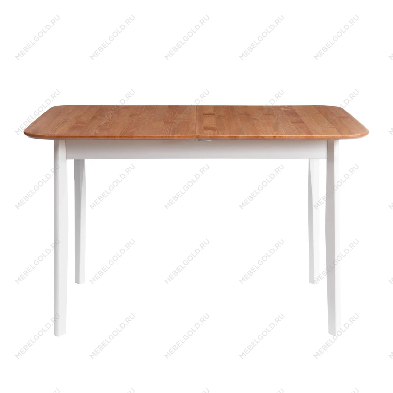 Стол Соната Люкс раздвижной/Sonata Lux extension table, массив сосны, антик/белый, 120-(150)х75х75 см | изображение 5