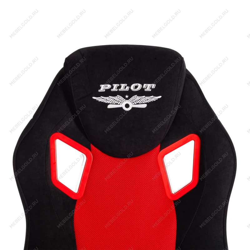 Кресло PILOT (24), флок/ткань, черный/черный/красный, 35/TW-08/TW-11 | изображение 6