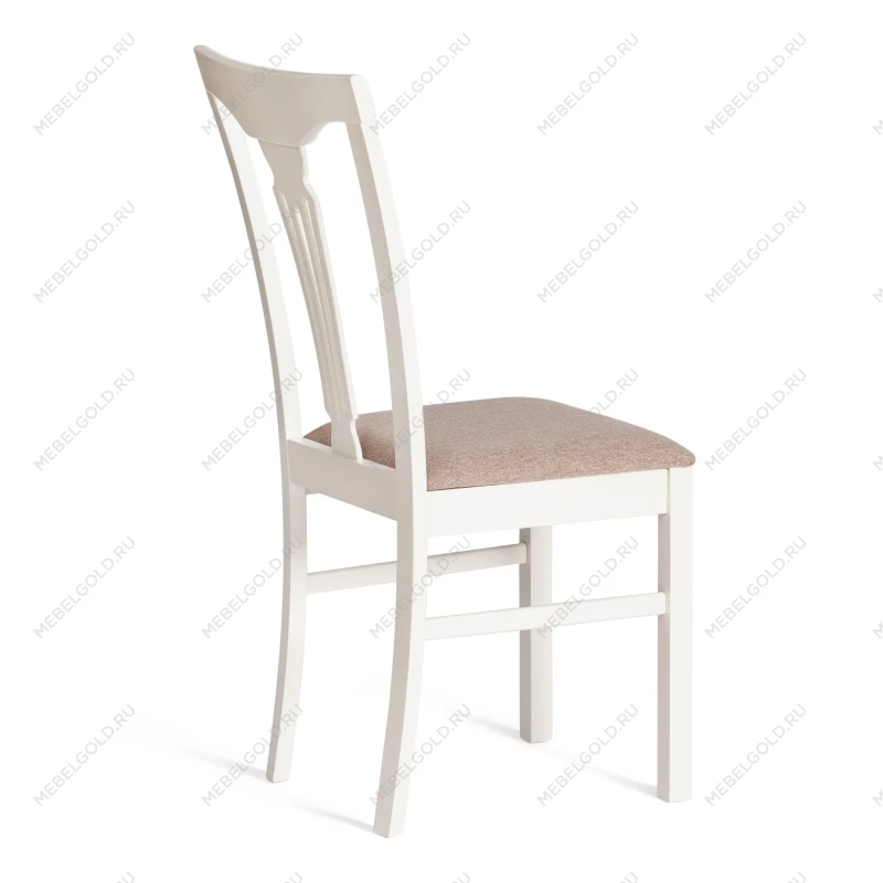 Стул - Гермес/Hermes, дерево гевея, 43х49х94см, Ivory white, ткань серая (TM-164) | изображение 2