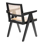 Кресло LOKI, дерево вяз/ротанг, черный, 50х50х84 см | изображение 2