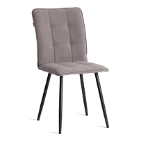 Стул обеденный Bari, LT, флок, серый/черный, 29, 41х55х89 см