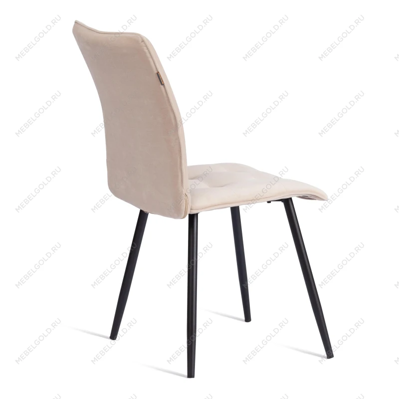 Стул обеденный Bari, ткань велюр, 46х55х89, молочный/черный, (Porsche 2) | изображение 2