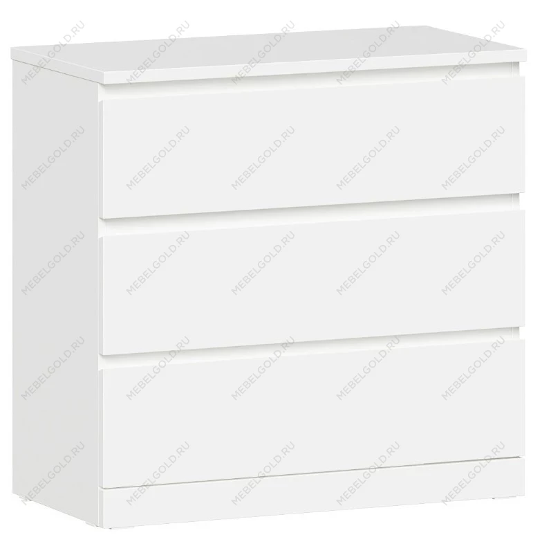 МАЛЬМ / VARMA Комод ИКЕА / IKEA 3, 80x78x40, пигмент, белый