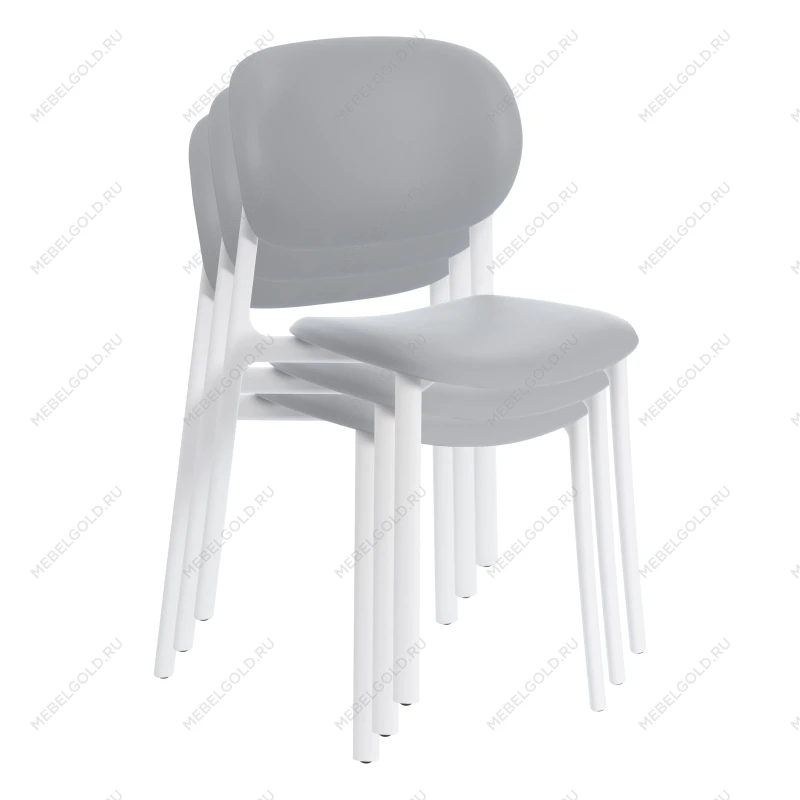 Стул ADORE (mod. XRB-1025), пластик, серый / белый (grey / white), 41 х 53 х 81,5 см | изображение 11