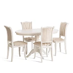 Стул Opera ( OP-SC ), дерево гевея, 45х53х97см, ivory white (слоновая кость 2-5), ткань бежевая,рисунок золотистый (180-09 | изображение 9