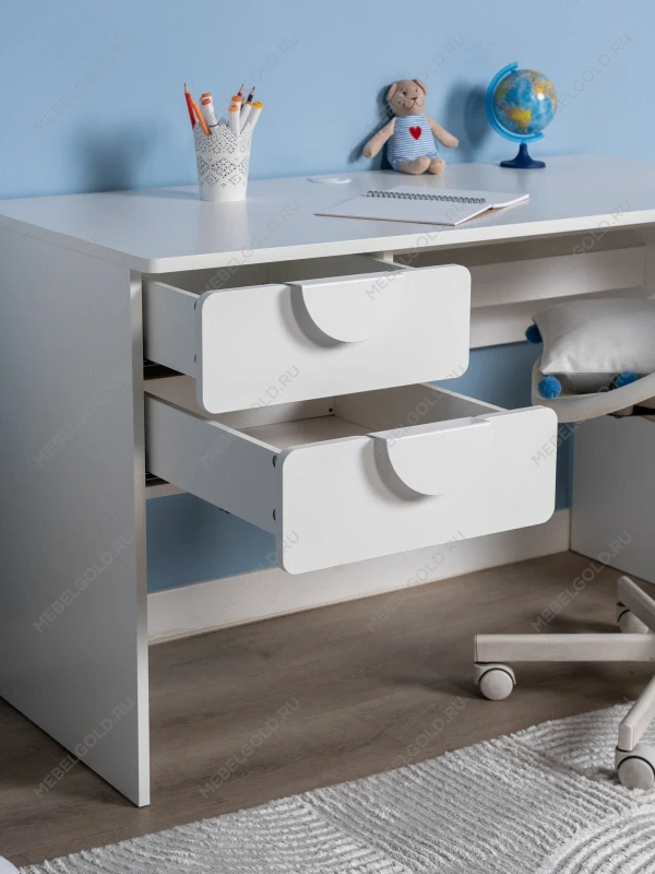 Стол письменный детский Пикси 120х75х57, белый (робкий подснежник) | изображение 6