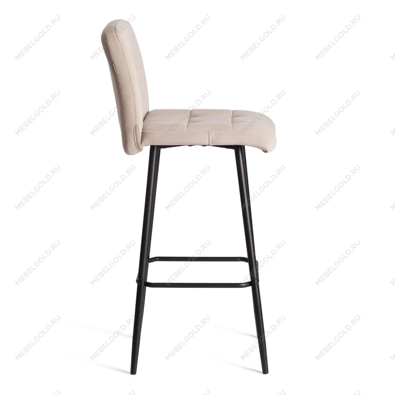 Барный стул Medeo/Медео, велюр, бежевый, 7, 45х56х113 см | изображение 1