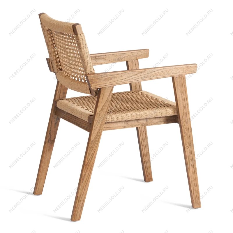 Стул VANHEIM, дерево вяз/бечевка, Груша (№3), 46х45х83 см | изображение 2