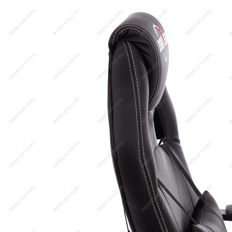 Кресло DRIVER (22), кож/зам/ткань, черный/серый, 36-6/TW-12 | изображение 10