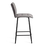 Полубарный стул Bari/Бари, велюр, серый, 29, 42х55х99 см | изображение 1