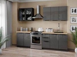 Черный/Антрацит глянец