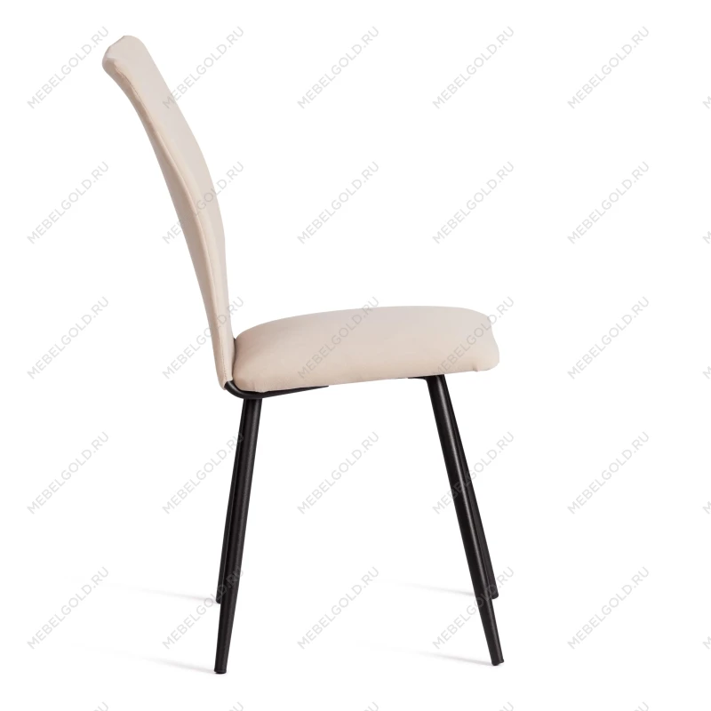 Стул обеденный La Rousse, NEW, флок, бежевый/черный, 7, 45x55x93 см | изображение 1