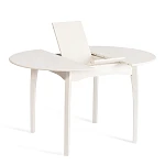 Стол DIAMANTE круглый, бук, мдф, шпон дуба, 100 х 100+30 х 75 см, Ivory white | изображение 5