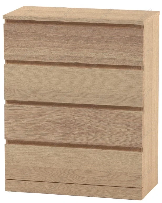 МАЛЬМ / VARMA Комод ИКЕА / IKEA 4, 80x100x40, шпон, беленый дуб