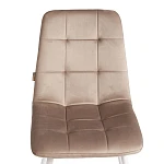 Стул CHILLY (mod. JSC-220), Велюр/металл, 44,5х52,5х88 см, Beige (бежевый) HLR8 / белый | изображение 6