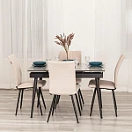 Стул обеденный Monte Carlo, TREND, флок, бежевый/черный, 7, 49х51х93 см | изображение 15