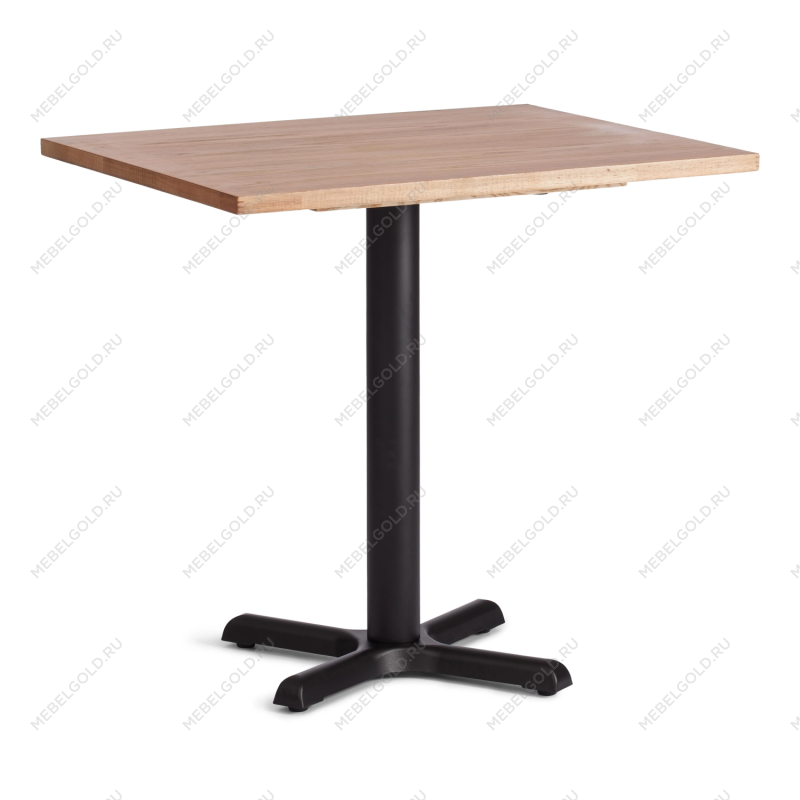 Стол VALHALLA, дерево вяз/железная опора, 80х65х76 см, груша №3/черная опора