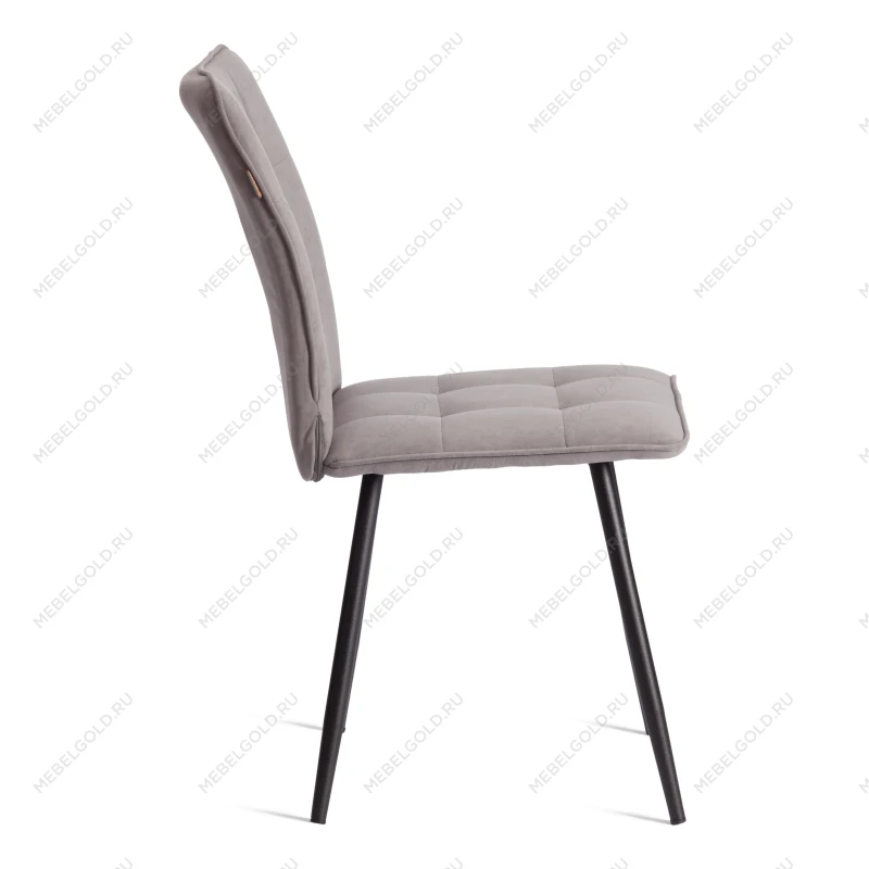 Стул обеденный Bari, LT, флок, серый/черный, 29, 41х55х89 см | изображение 1