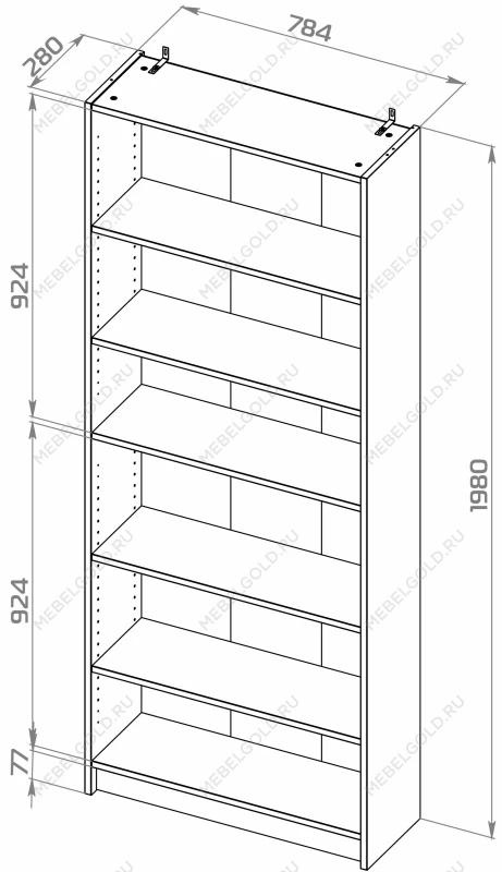 Центральный склад - Стеллаж Варма Стэнд 78х198х28, серый | изображение 10