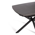 Стол обеденный Winston/Винстон, столешница керамика (матовая) /опоры металл, темно-серый/черный, (120+30+30)x80x75(+1) см | изображение 9