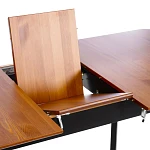 Стол Соната Люкс раздвижной/Sonata Lux extension table, массив сосны, антик/чёрный, 120-(150)х75х75 см | изображение 8