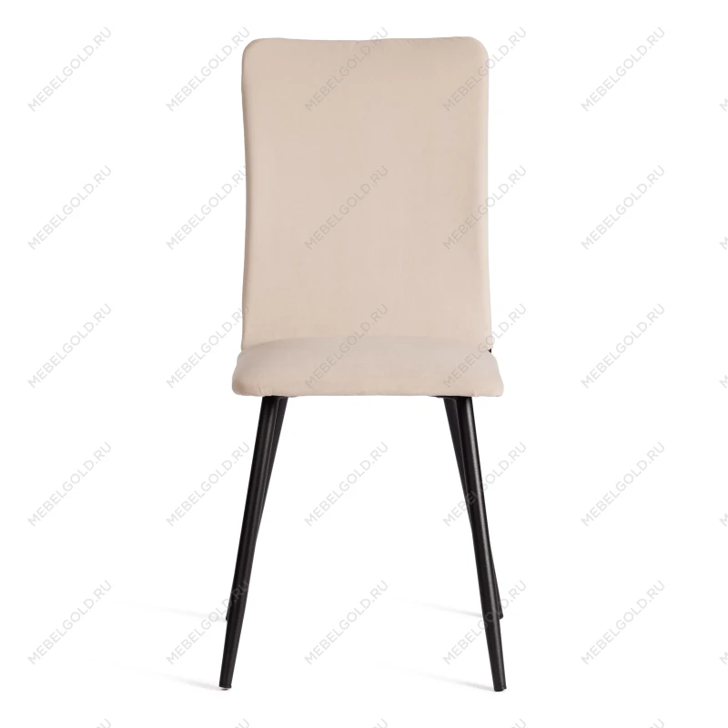 Стул обеденный La Rousse, NEW, флок, бежевый/черный, 7, 45x55x93 см | изображение 4