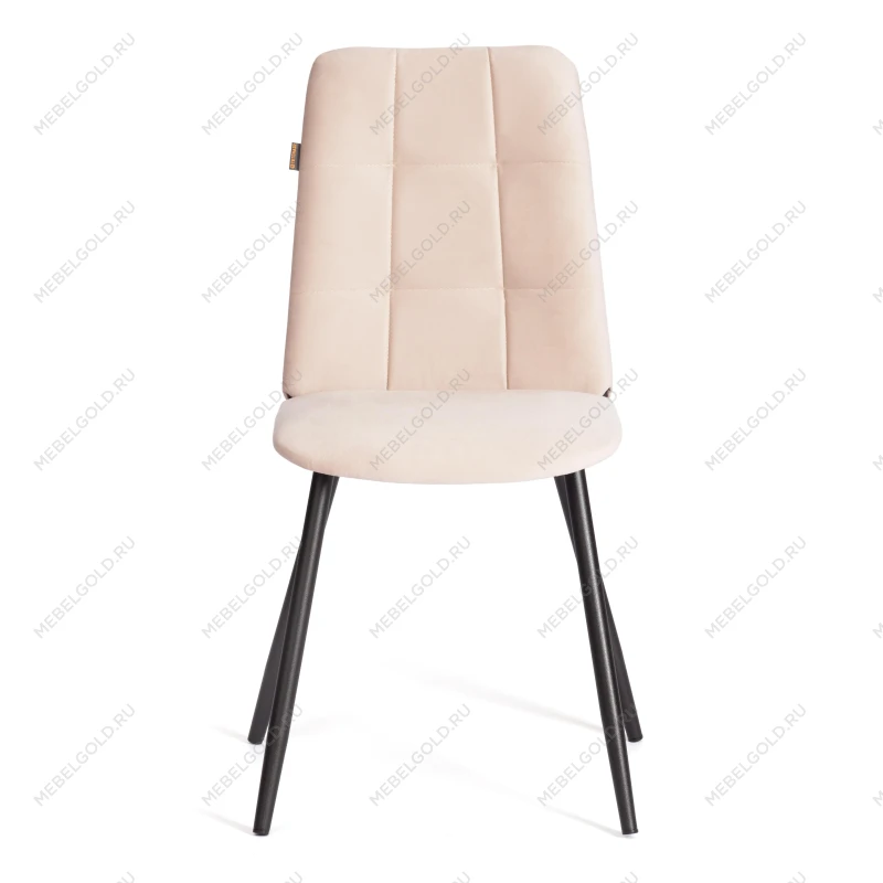 Стул обеденный Asti, TREND, флок, бежевый/черный, 7, 47х54х86 см | изображение 4