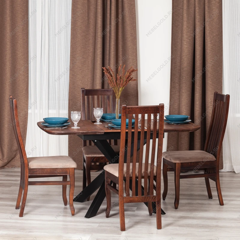 Стул DOLCE мягкое сидение, бук, 40х46х100см, Tobacco, велюр, Tenerife mocca | изображение 9