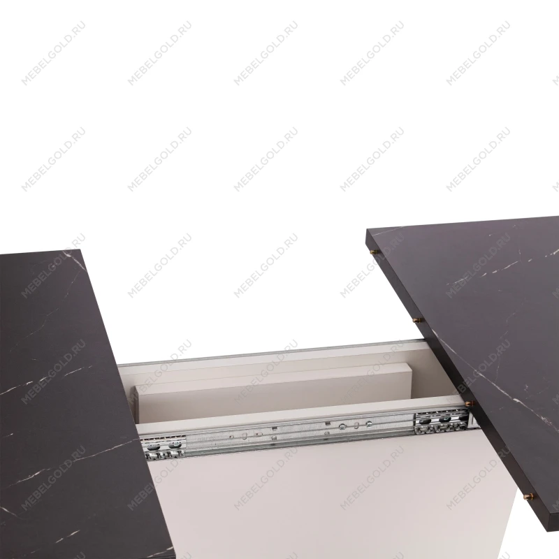 Стол обеденный GENT, ЛДСП, 110-145x68,6x75,5 см, Мрамор Блэк Роял/Белый | изображение 9