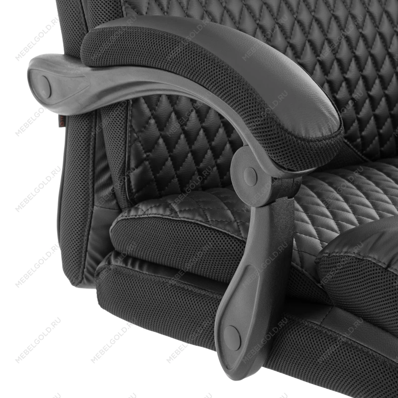 Кресло Chief metalBL, кож/зам/ткань, черный/черный стеганный/черный, 36-6/36-6/TW-11 | изображение 7