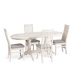 Стул DOLCE мягкое сидение, бук, 40х46х100см, ivory white, велюр Tenerife Ultimate grey | изображение 5