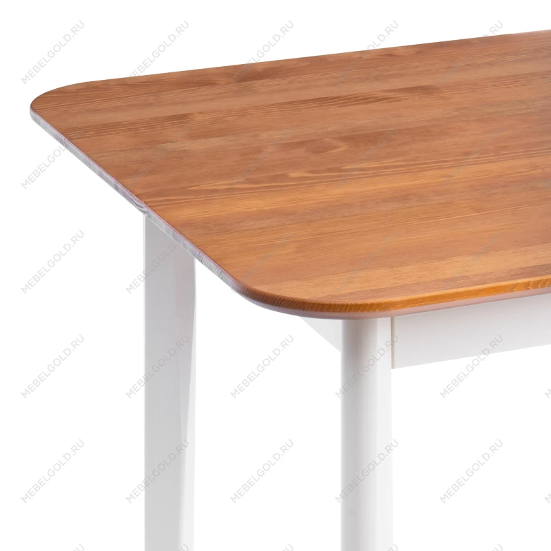 Стол Соната Люкс раздвижной/Sonata Lux extension table, массив сосны, антик/белый, 120-(150)х75х75 см | изображение 7